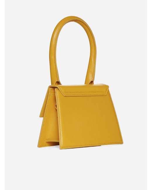 Jacquemus Yellow Le Chiquito Moyen Leather Bag