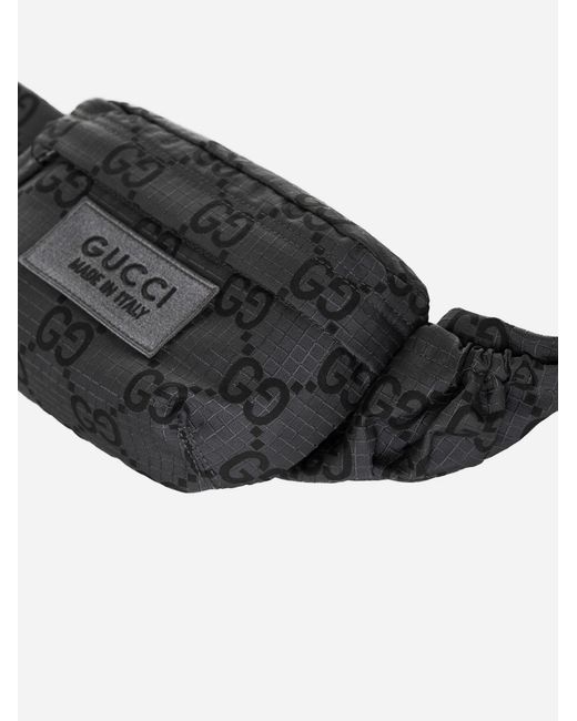 Gucci Gray GG Fabric Large Belt Bag for men