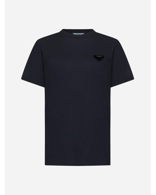 Prada Black Logo Cotton T-shirt