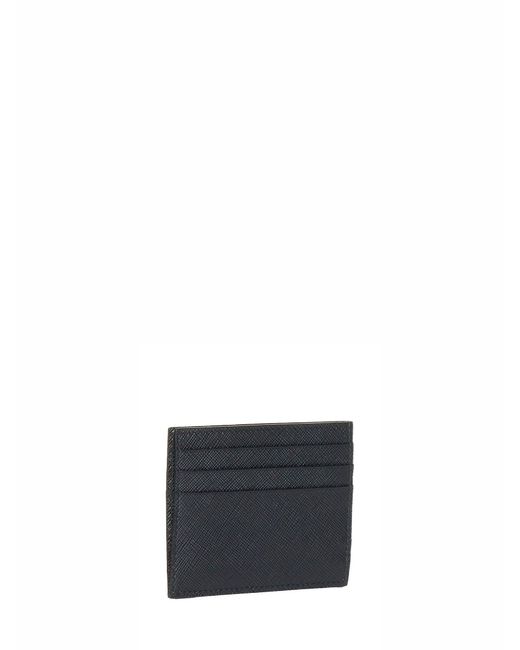Prada White Saffiano Leather Card Holder for men