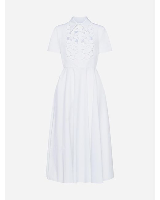 Valentino White Cotton Long Dress