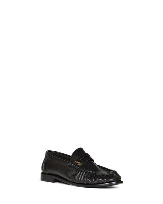 Saint Laurent Black Shiny Nappa Leather Le Loafer Supple Loafers