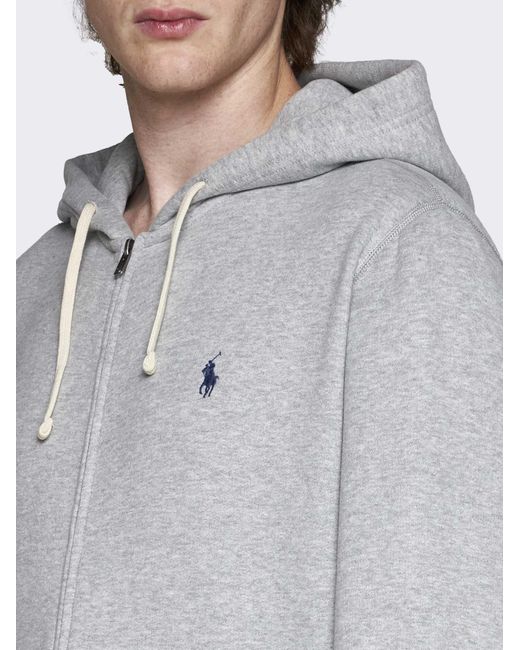 Ralph Lauren POLO by Ralph Lauren full zip sweatshirt, men's size L cotton gray type Vintage Second Hand