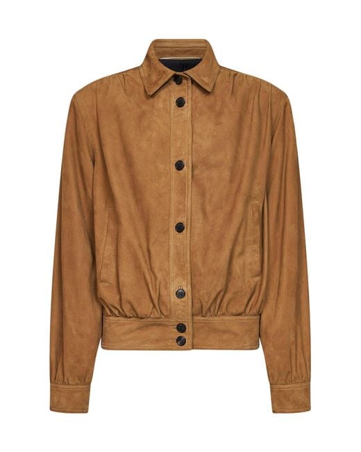 Saint Laurent Brown Tobacco Suede Jacket
