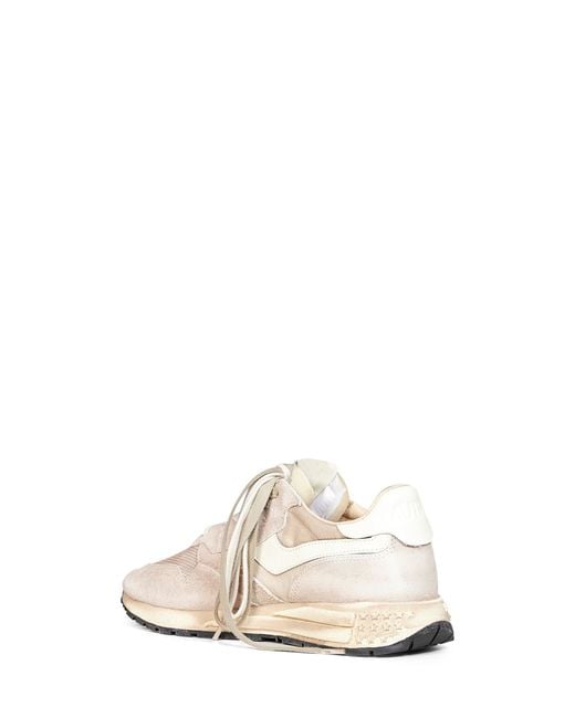 Autry White Suede And Nylon Reelwind Super Vintage Sneakers for men