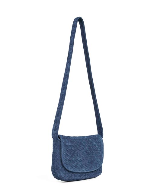 Bottega Veneta Blue Neptune Veneto Flap Messenger Bag for men