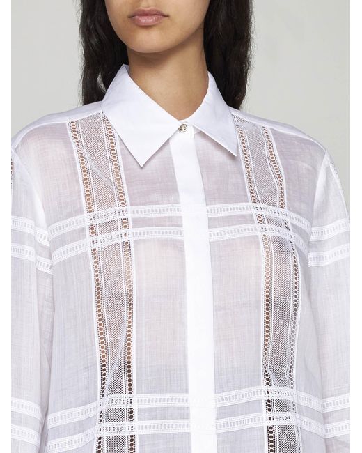 Max Mara Studio White Tequila Cotton Shirt