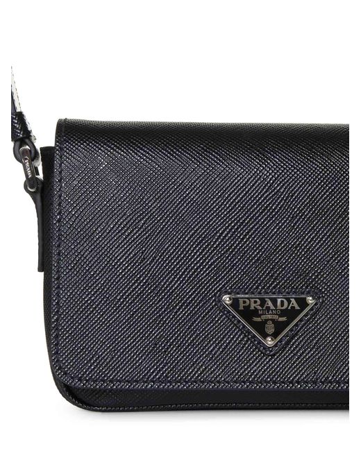 PRADA VIAGGIO White Saffiano Leather Bag for men