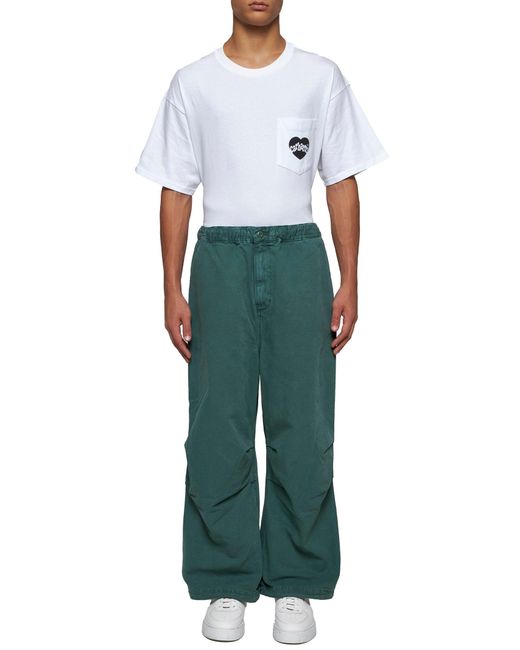 Carhartt Green Judd Hubbard Cotton Trousers for men