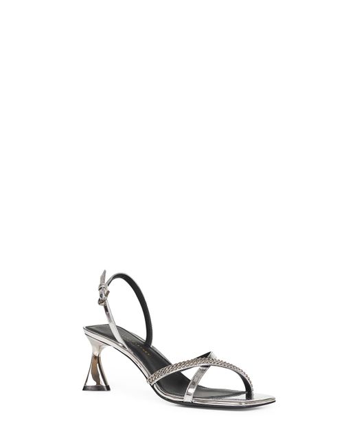 Stella McCartney White Elsa Metallic Heeled Sandals