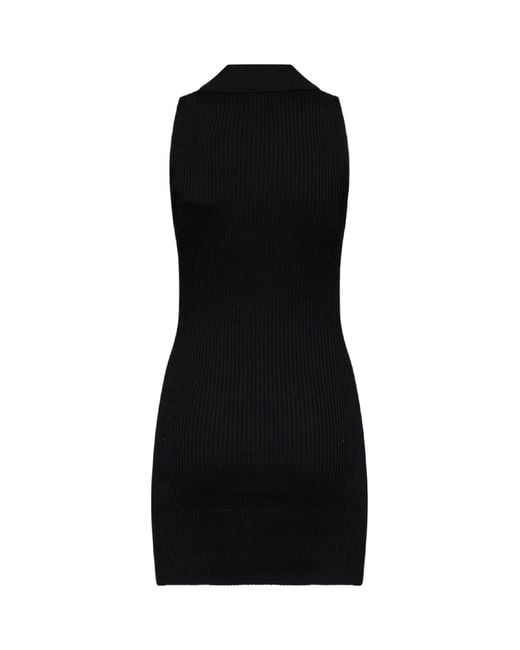 DIESEL Black Ribbed Knit M-Lilma Mini Dress