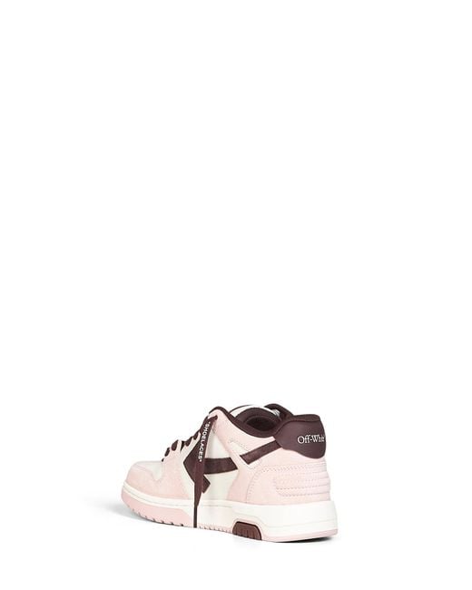 Off-White c/o Virgil Abloh White And Deep Burgundy Out Of Office Sneakers