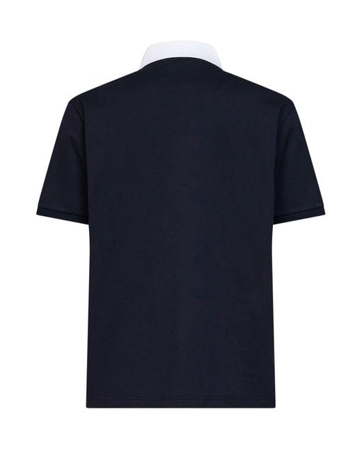 Gucci Blue Stretch Cotton Pique Polo Shirt for men