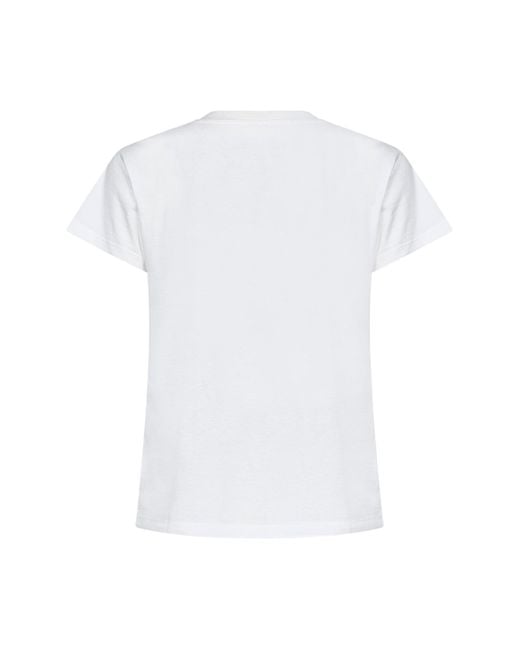 MM6 by Maison Margiela White Cotton Jersey Numeric T-Shirt