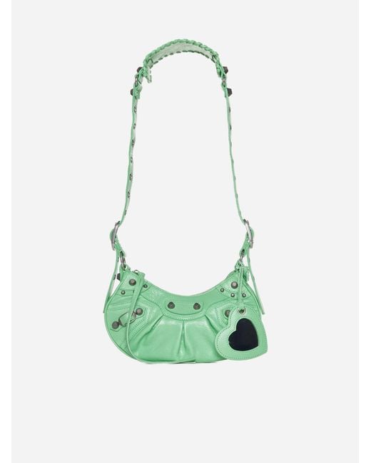Balenciaga Green Le Cagole Xs Leather Bag