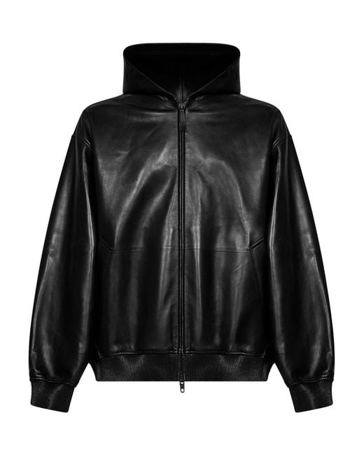 Balenciaga Black Short Hooded Coat Jacket for men