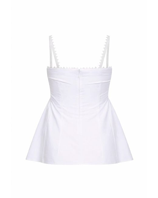 Jacquemus White The Traversin Peplum Camisole Top