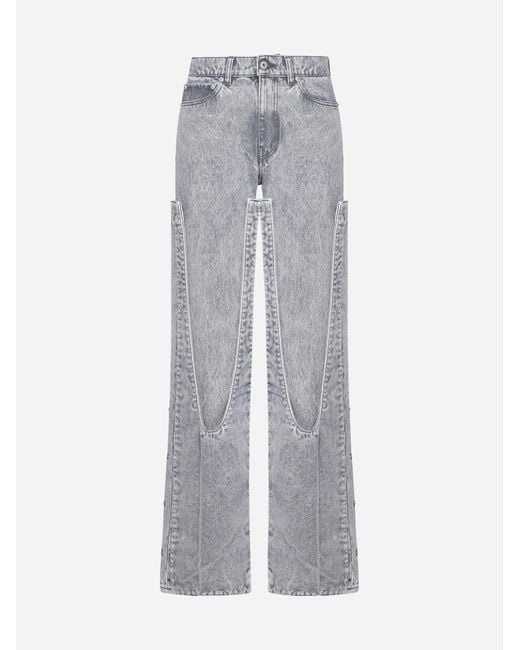 Y. Project Gray Snap Off Chap Jeans