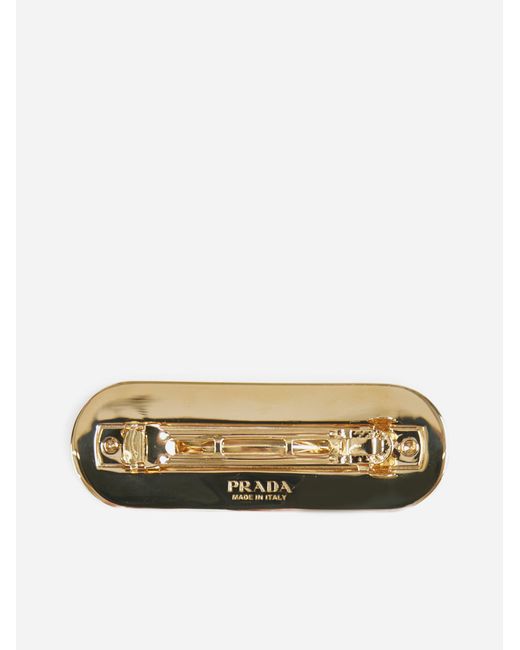 Prada Black Logo Hair Clip