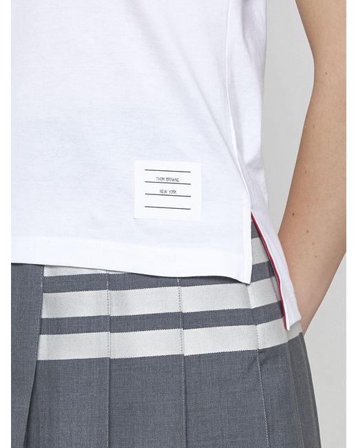 Thom Browne White Relaxed-fit Cotton T-shirt