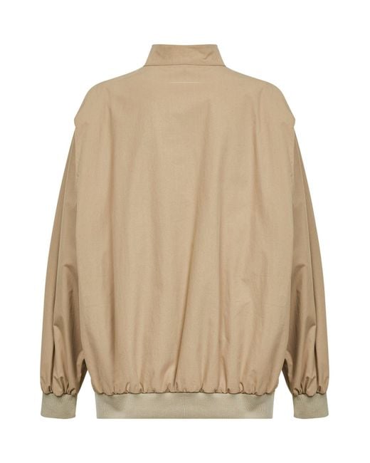 MM6 by Maison Margiela Natural Cotton Oversized Bomber Jacket