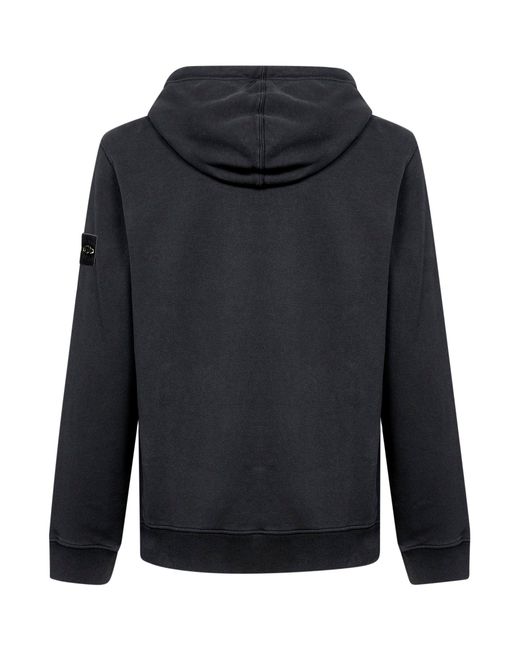 Stone Island Gray Stretch Organic Cotton Hoodie for men
