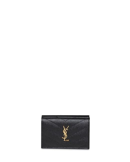 Saint Laurent White Cassandre Origami Tiny Wallet