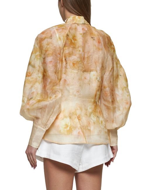 Blusa A Fiori Crush Gialla di Zimmermann in Natural