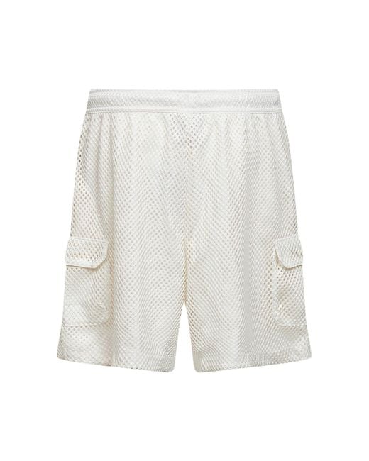The North Face White Utility Cargo Shorts Mesh for men