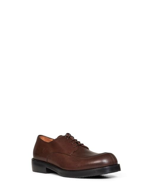 Dries Van Noten Brown Dark Leather Classic Derby Shoes for men
