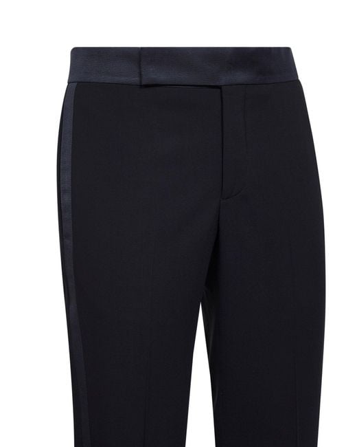 Giorgio Armani Blue Dark Virgin Wool Crepe Tuxedo Suit for men