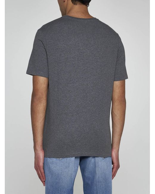 Maison Kitsuné Gray Fox Head Patch Cotton T-shirt for men