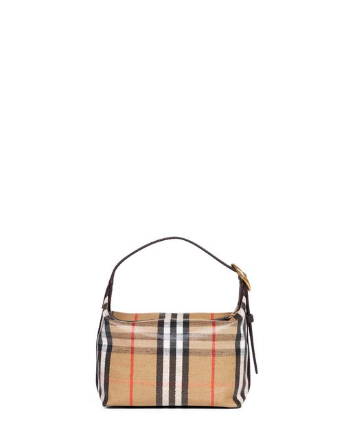 Burberry Metallic Sand Highlands Mini Shoulder Bag