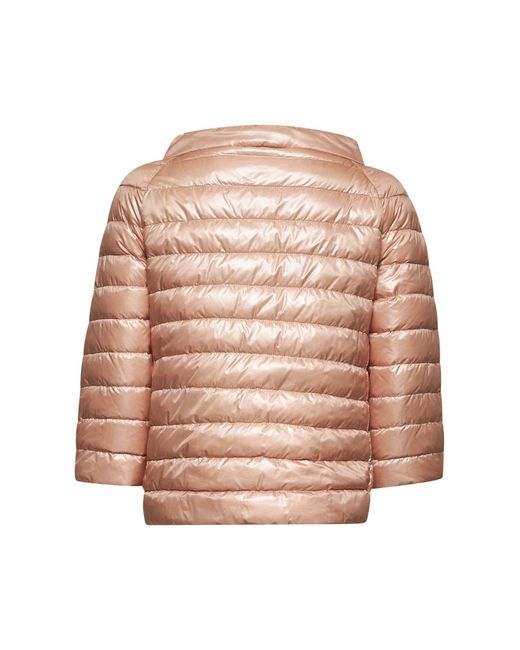 Herno Pink Ultralight Nylon Reversible Cape
