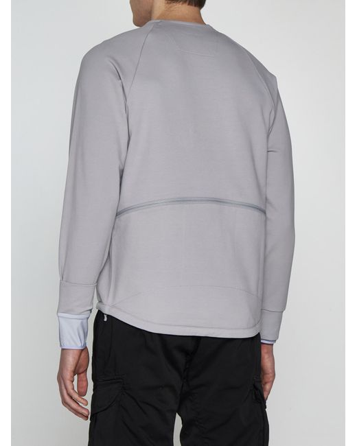 C P Company Gray Stretch Cotton Sweatshirt for men