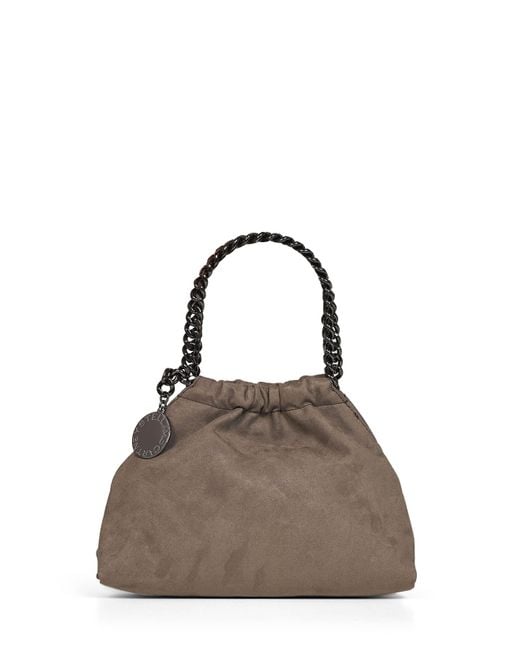 Stella McCartney Brown Dark Taupe Falabella Mini Drawstring Crossbody Bag