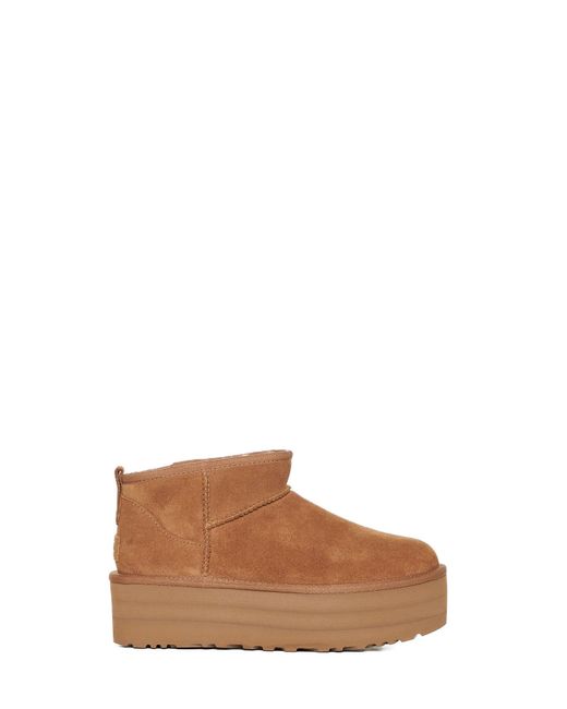 Ugg Brown Classic Ultra Mini Platform Boots