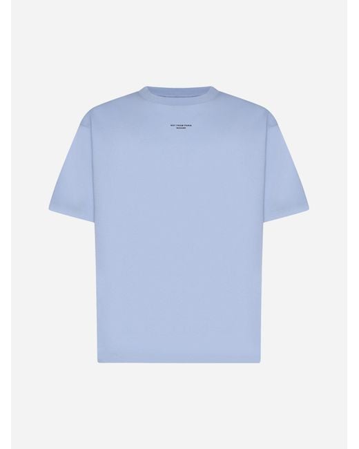Drole de Monsieur Blue Slogan Cotton T-shirt for men