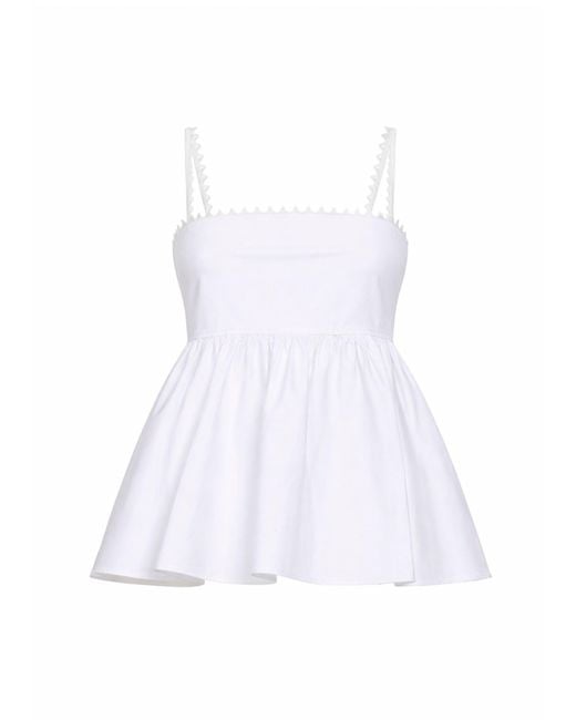 Jacquemus White The Traversin Peplum Camisole Top