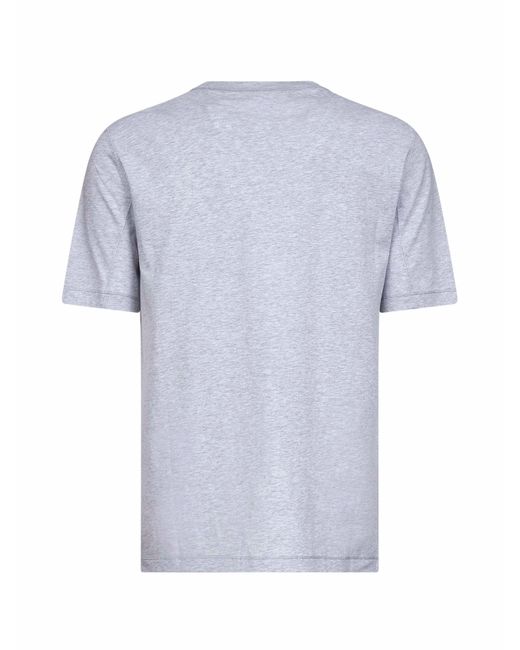Brunello Cucinelli Blue Solomeo Crest Crewneck T-Shirt for men