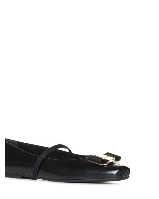 Ferragamo White New Vara Bow Ballet Flats