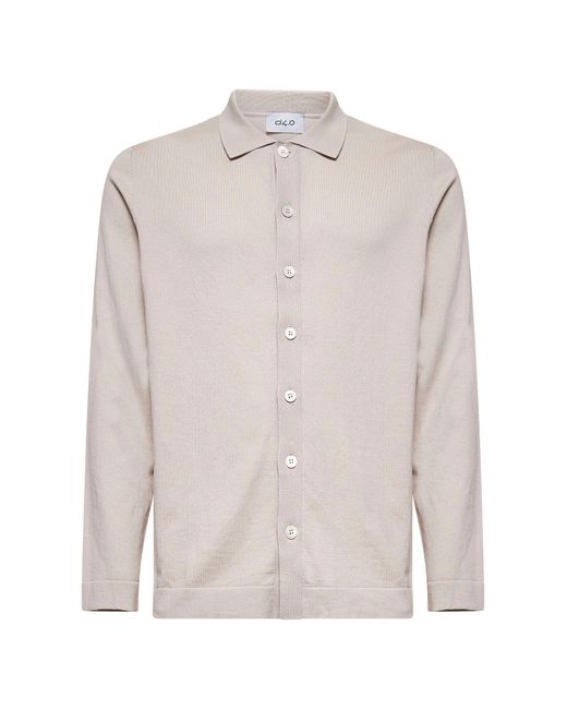 D 40 White Cotton Knit Shirt for men