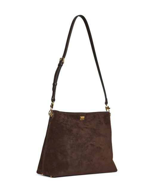 Dolce & Gabbana Brown Ebony Vittoria Large Shoulder Bag