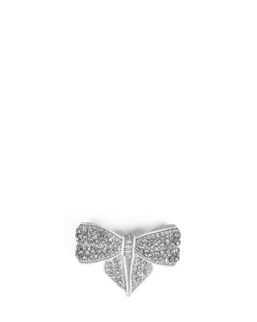 Self-Portrait White Crystal Bow Hair Clip
