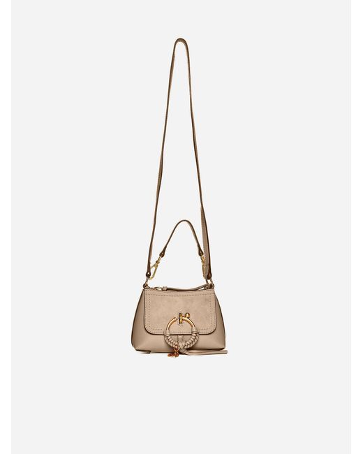 See By Chloé White Joan Mini Leather And Suede Bag