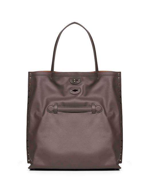 Zanellato Brown Gianduiotto A'Spasso Medium Tote Bag