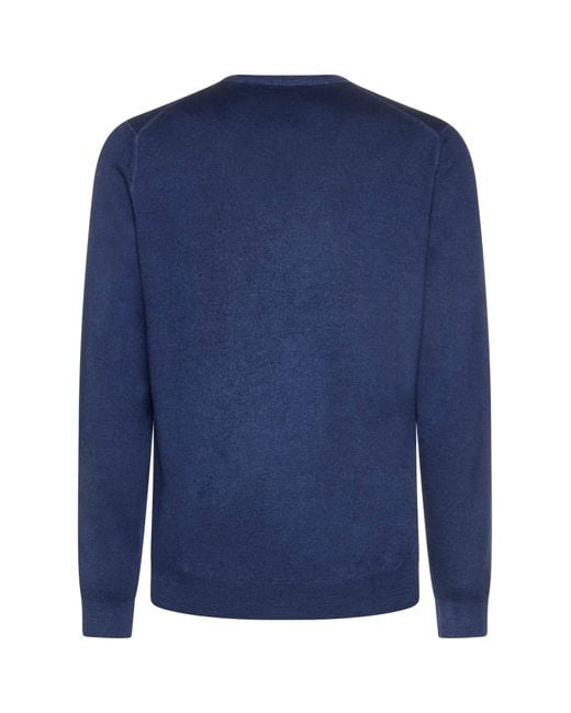 D 40 Blue Wool Crewneck Sweater for men