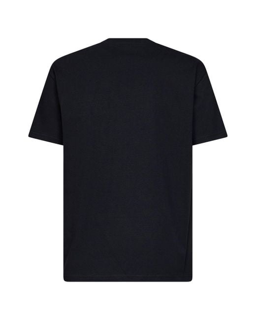 Givenchy Black Cotton T-Shirt With Paris Pompom Embroidery for men