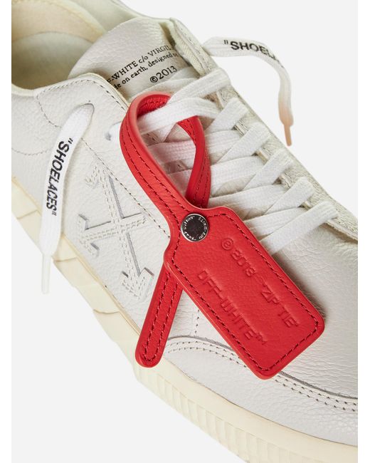 Off-White c/o Virgil Abloh Pink Low Vulcanized Leather Sneakers