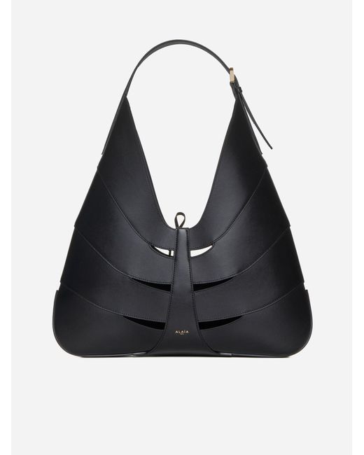 Alaïa Black Delta Leather Hobo Bag